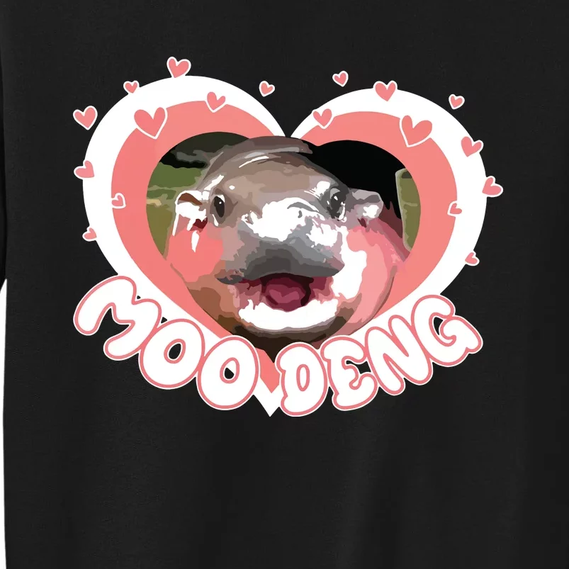 I Love Moo Deng Baby Hippo Moo Deng I Heart Moo Deng Sweatshirt