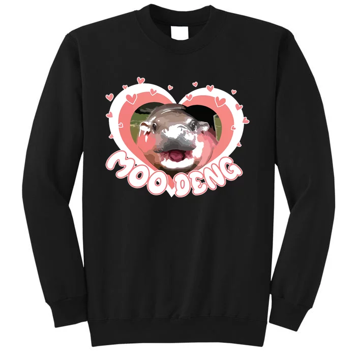 I Love Moo Deng Baby Hippo Moo Deng I Heart Moo Deng Sweatshirt