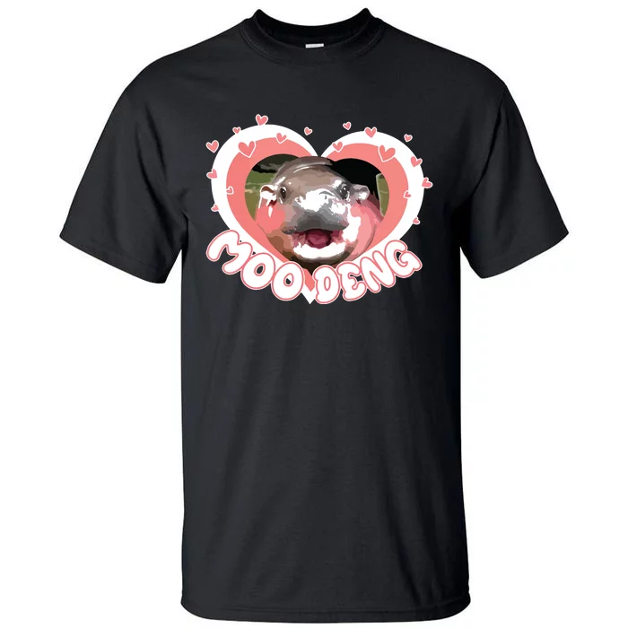 I Love Moo Deng Baby Hippo Moo Deng I Heart Moo Deng Tall T-Shirt