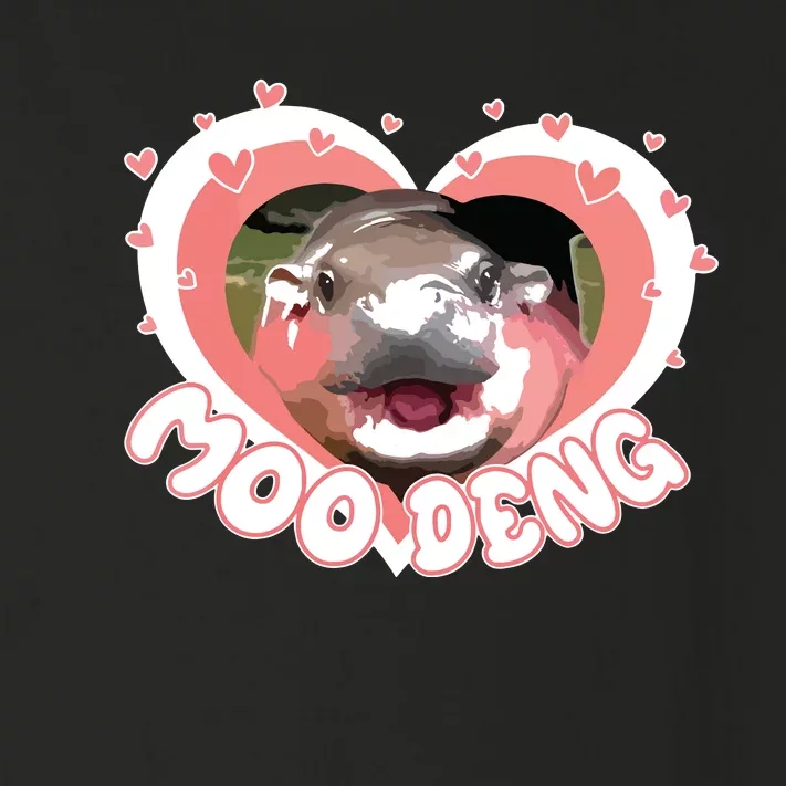 I Love Moo Deng Baby Hippo Moo Deng I Heart Moo Deng Toddler Long Sleeve Shirt