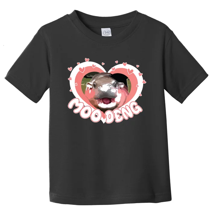 I Love Moo Deng Baby Hippo Moo Deng I Heart Moo Deng Toddler T-Shirt