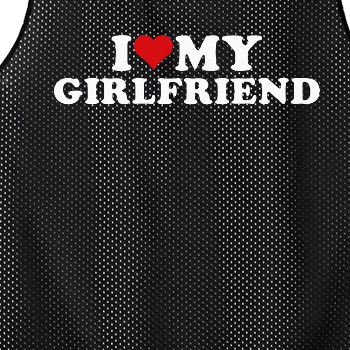 I Love My Hot Girlfriend Mesh Reversible Basketball Jersey Tank