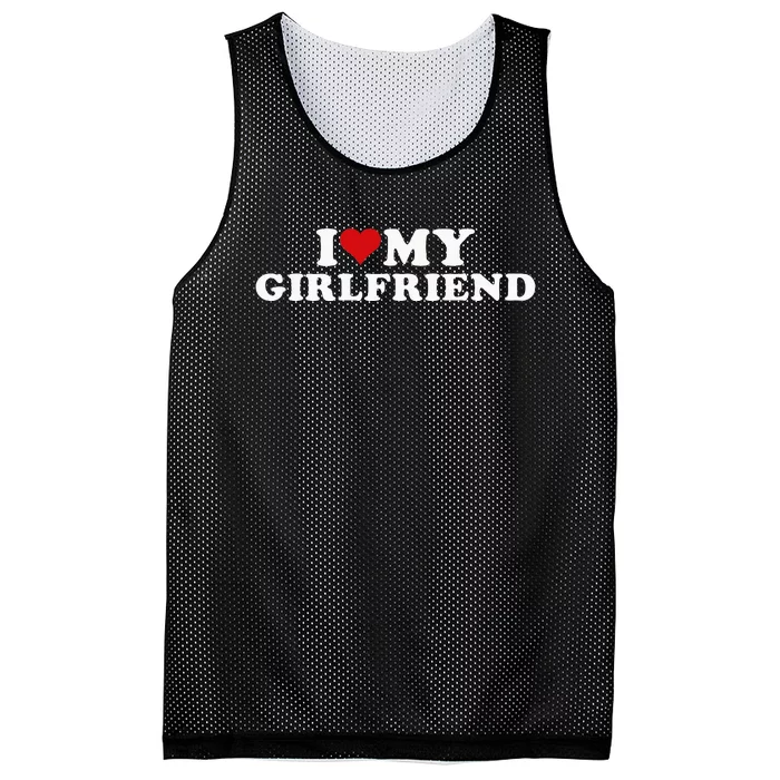 I Love My Hot Girlfriend Mesh Reversible Basketball Jersey Tank