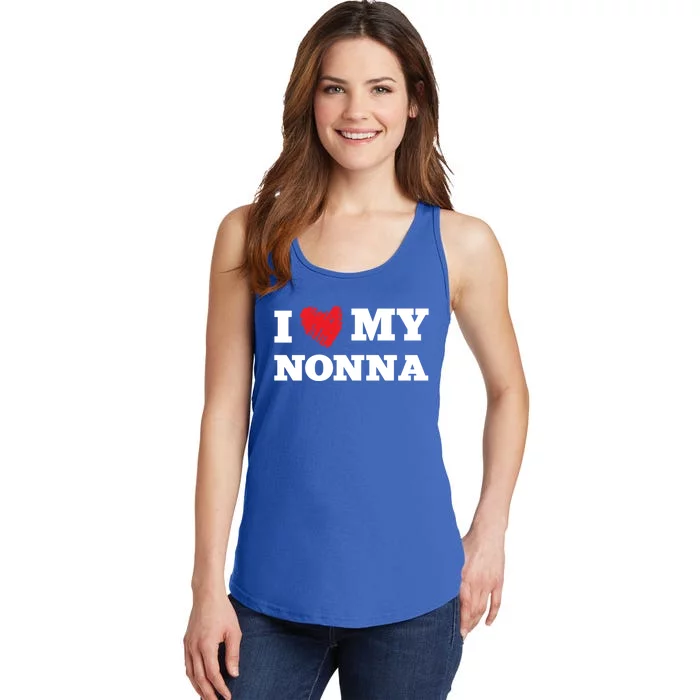 I Love My Nonna Favorite Family Member Valentines Grandma Funny Gift Ladies Essential Tank