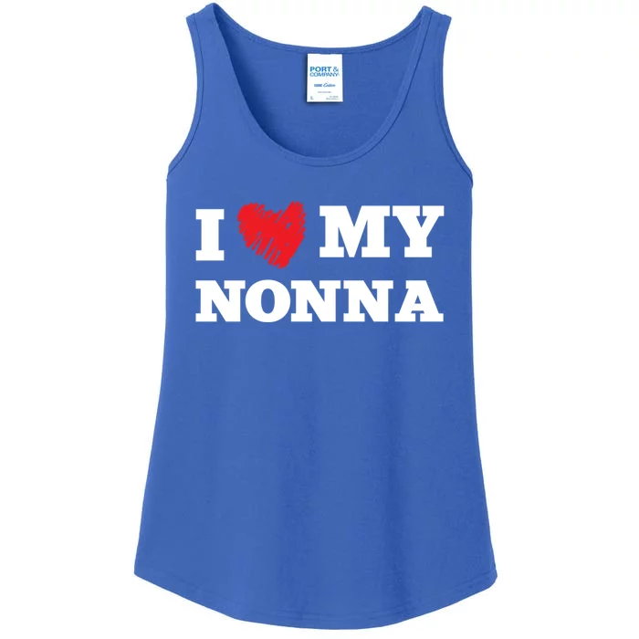 I Love My Nonna Favorite Family Member Valentines Grandma Funny Gift Ladies Essential Tank