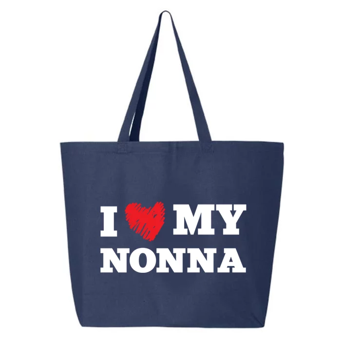 I Love My Nonna Favorite Family Member Valentines Grandma Funny Gift 25L Jumbo Tote