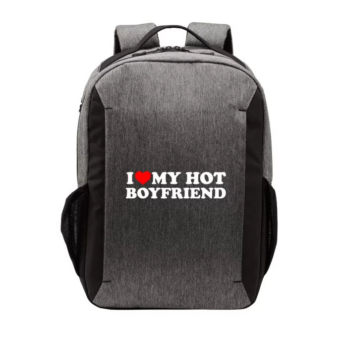 I Love My Hot Boyfriend Vector Backpack