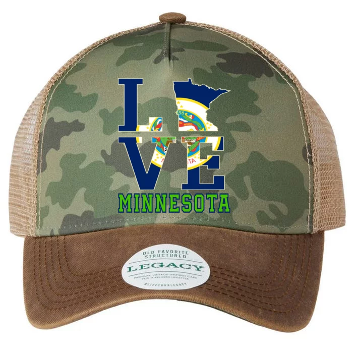 I Love Minnesota Gift Legacy Tie Dye Trucker Hat