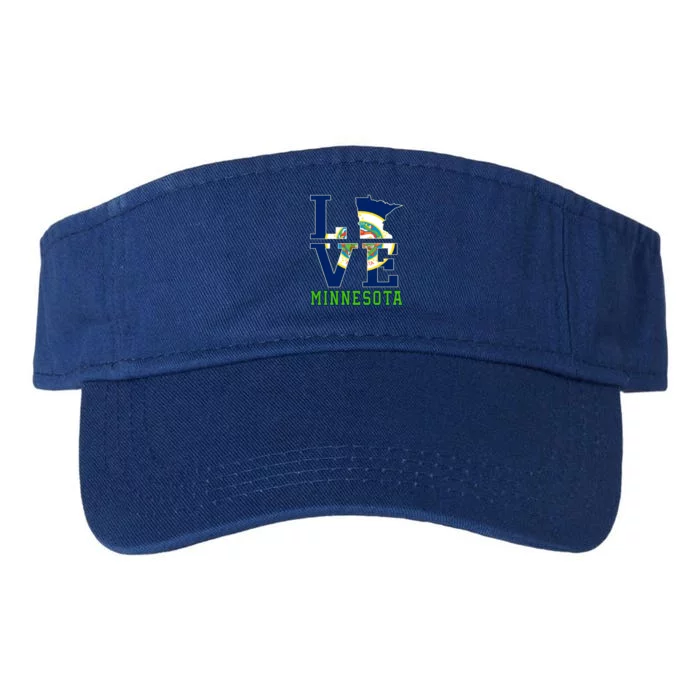 I Love Minnesota Gift Valucap Bio-Washed Visor