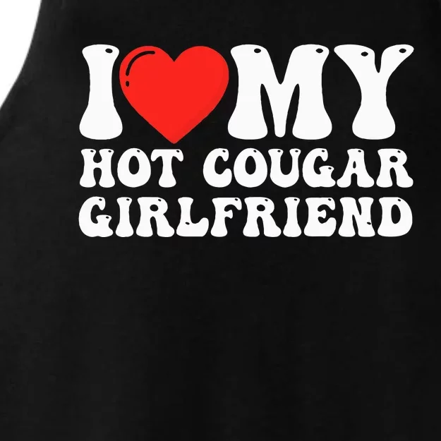 I Love My Hot Cougar Girlfriend I Heart My Hot Cougar Gf Ladies Tri-Blend Wicking Tank