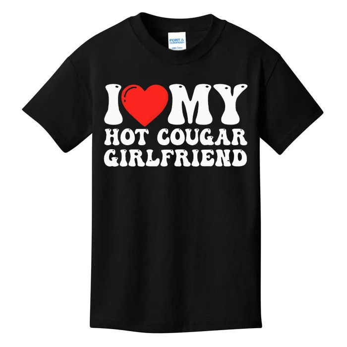 I Love My Hot Cougar Girlfriend I Heart My Hot Cougar Gf Kids T-Shirt