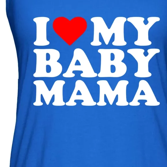 I Love My Mama Funny Humorous Mom Momma Statet Heart Cute Gift Ladies Essential Flowy Tank