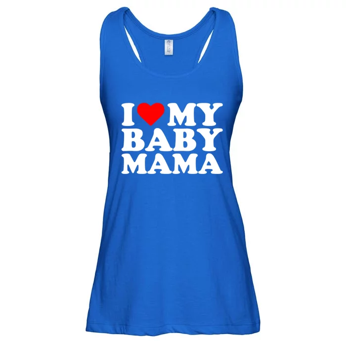 I Love My Mama Funny Humorous Mom Momma Statet Heart Cute Gift Ladies Essential Flowy Tank