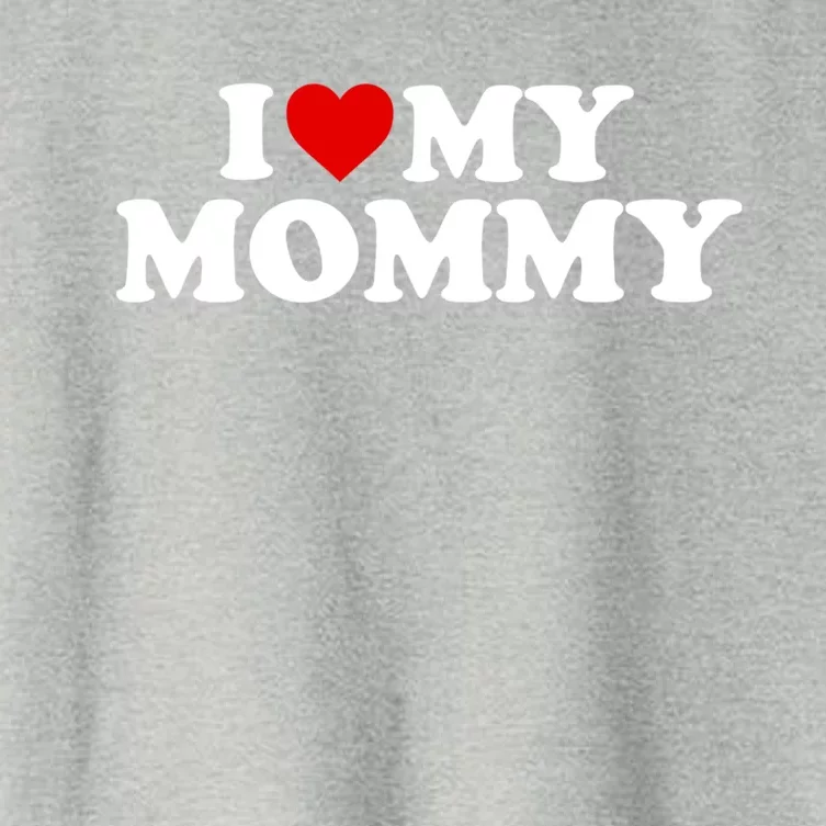 I Love My Mommy Mom Meaningful Gift Red Heart Gift Women's Crop Top Tee