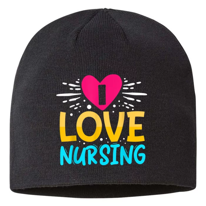 I Love Nursing 8 1/2in Sustainable Knit Beanie