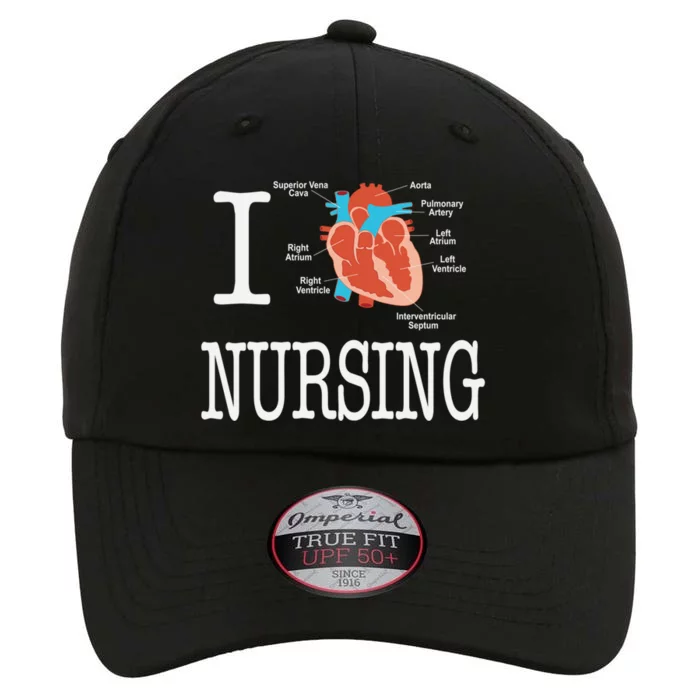 I Love Nursing Heart Anatomy Medical Gift The Original Performance Cap