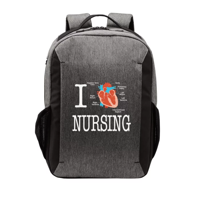 I Love Nursing Heart Anatomy Medical Gift Vector Backpack