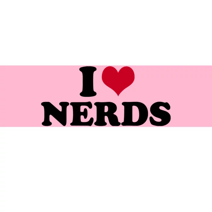 I Love Nerds I Heart Nerds Bumper Sticker