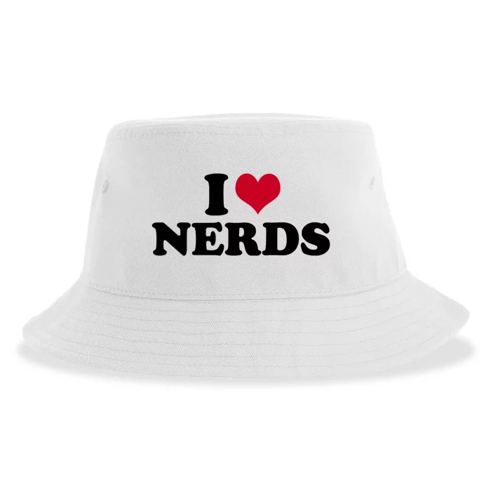 I Love Nerds I Heart Nerds Sustainable Bucket Hat