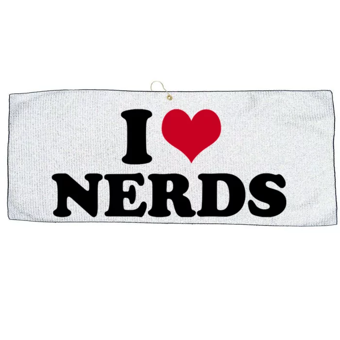 I Love Nerds I Heart Nerds Large Microfiber Waffle Golf Towel