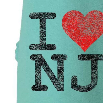 I Love New Jersey I Heart Nj Doggie 3-End Fleece Hoodie