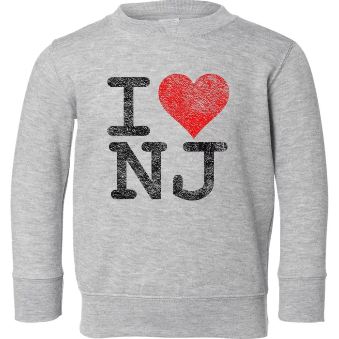 I Love New Jersey I Heart Nj Toddler Sweatshirt