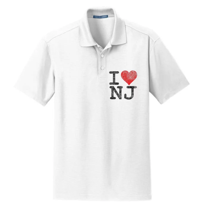 I Love New Jersey I Heart Nj Dry Zone Grid Performance Polo