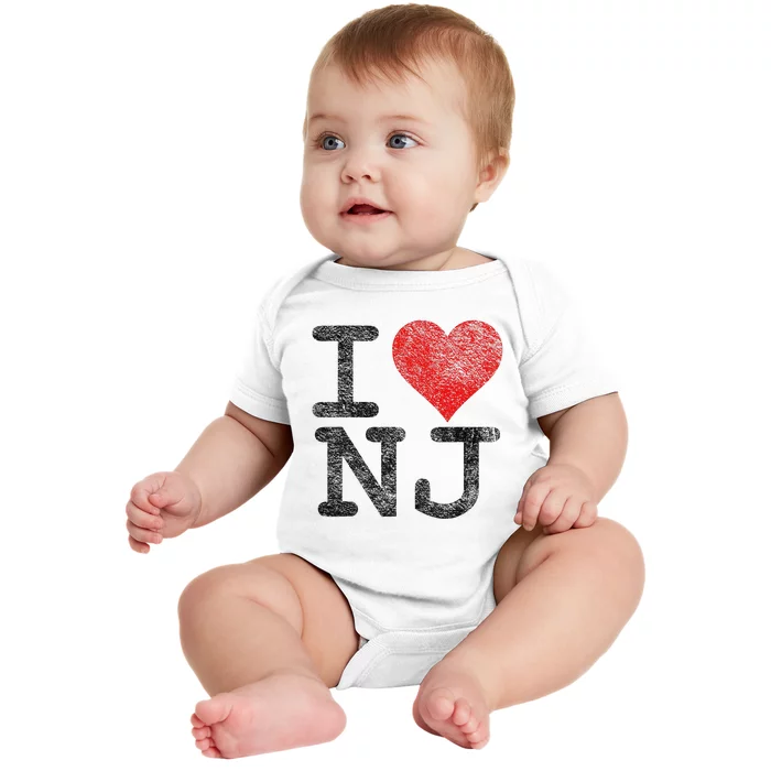 I Love New Jersey I Heart Nj Baby Bodysuit