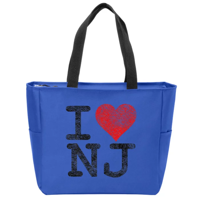 I Love New Jersey I Heart Nj Zip Tote Bag