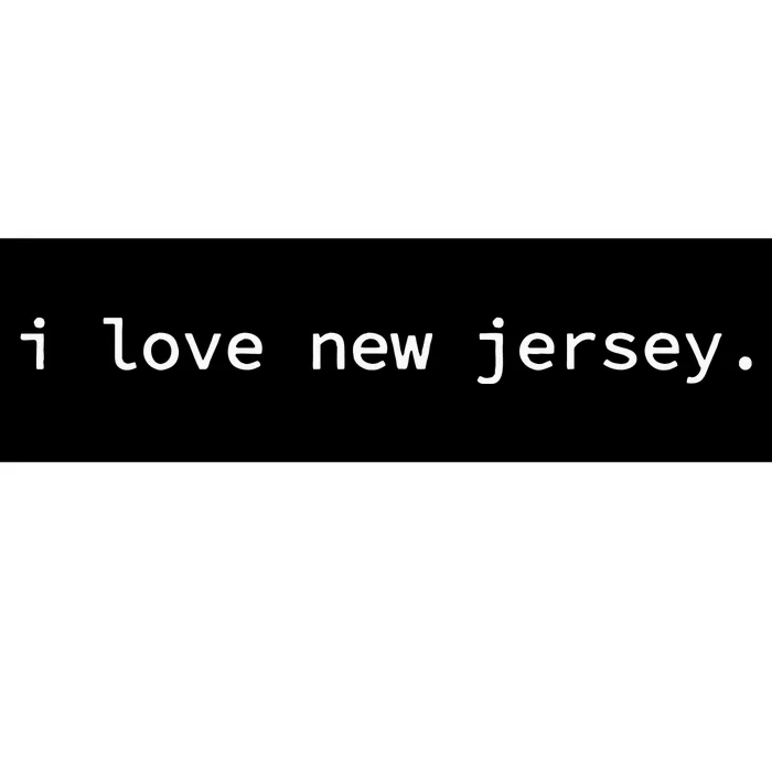 I Love New Jersey Bumper Sticker