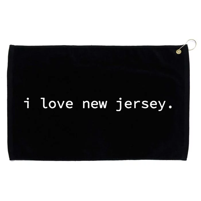 I Love New Jersey Grommeted Golf Towel