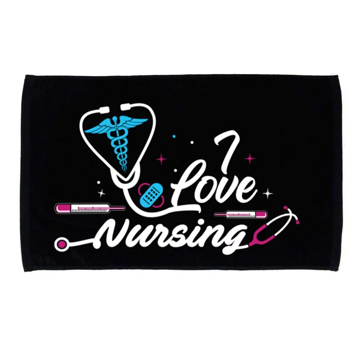 I Love Nursing International Nurses Day Gift Microfiber Hand Towel