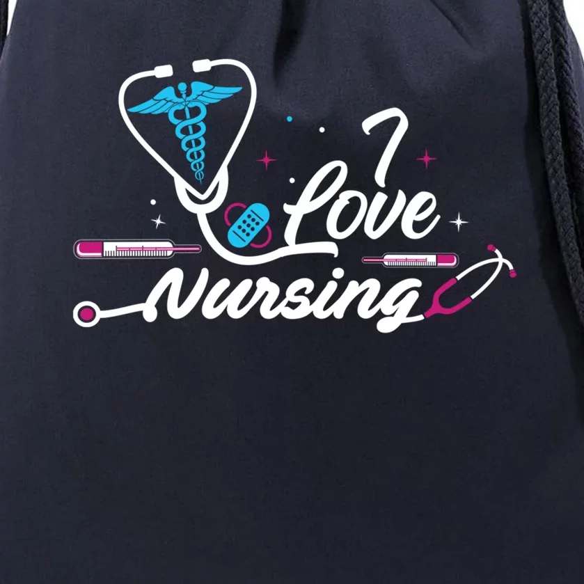 I Love Nursing International Nurses Day Gift Drawstring Bag