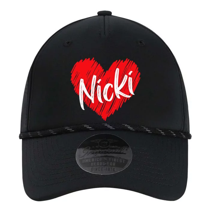 I Love Nicki Heart Personalized Name Nicki Performance The Dyno Cap