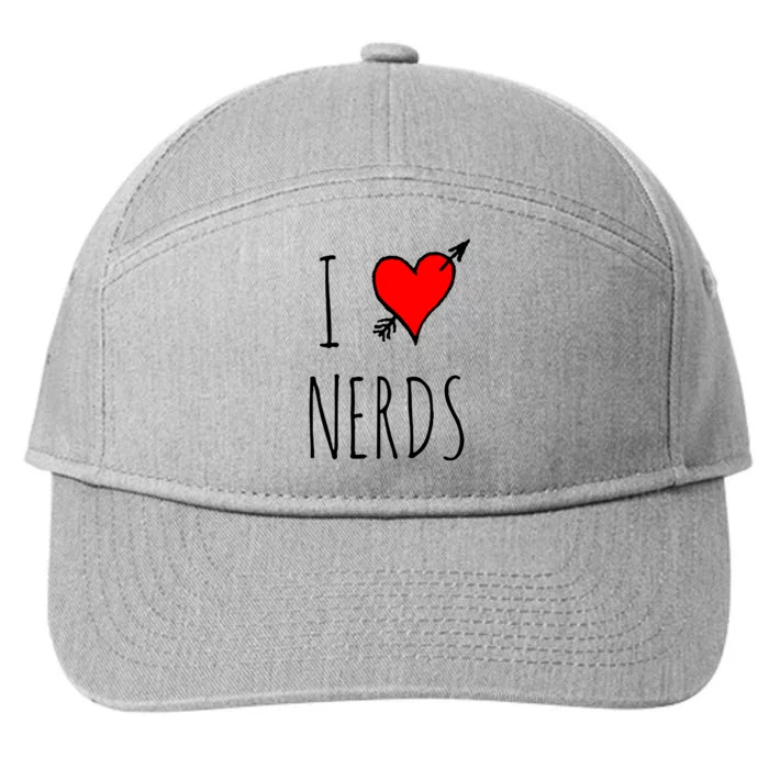 I Love Nerds 7-Panel Snapback Hat