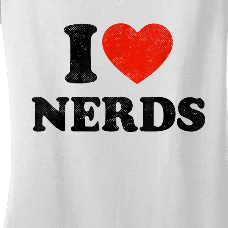 I Love Nerds Outfit Women's V-Neck T-Shirt