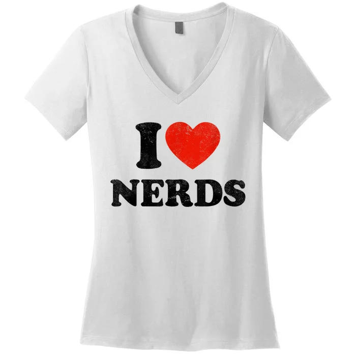 I Love Nerds Outfit Women's V-Neck T-Shirt