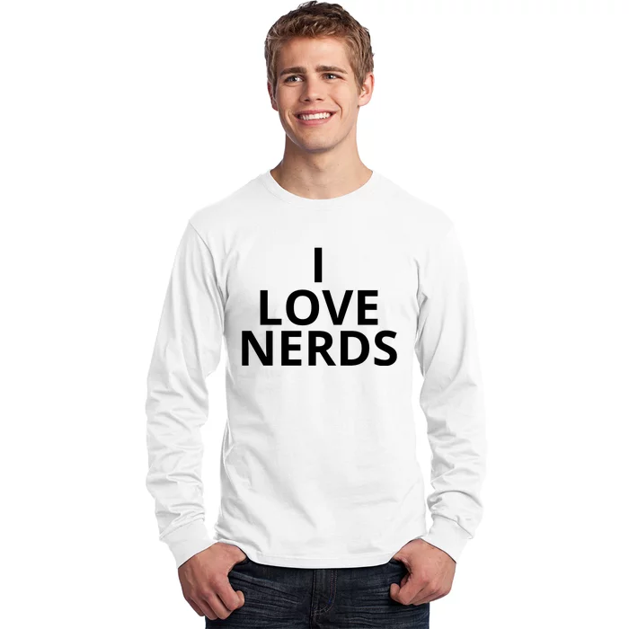 I Love Nerds Funny I Heart Nerds Long Sleeve Shirt