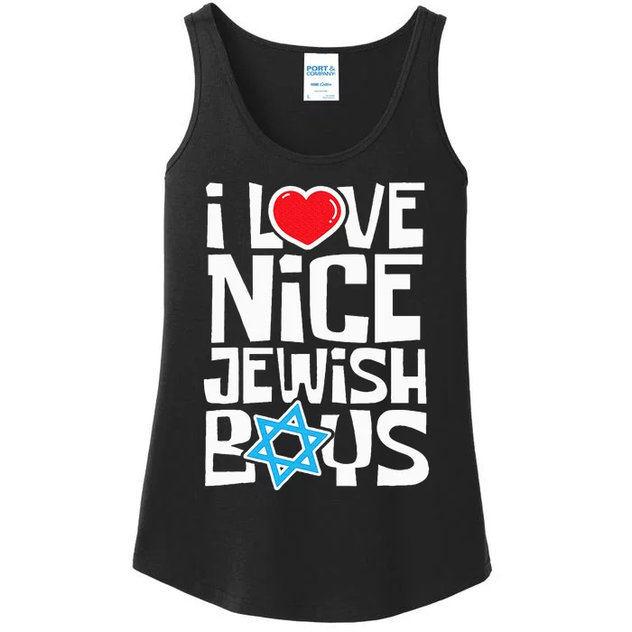 I Love Nice Jewish Jews Hebrews Israelites Hanukkah Ladies Essential Tank