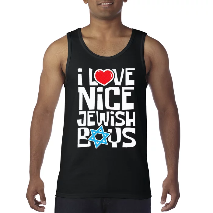 I Love Nice Jewish Jews Hebrews Israelites Hanukkah Tank Top