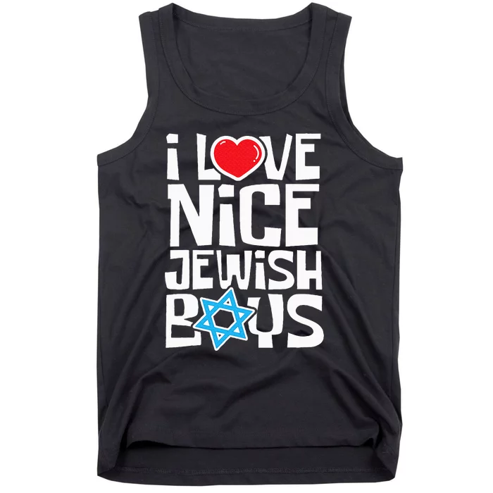 I Love Nice Jewish Jews Hebrews Israelites Hanukkah Tank Top