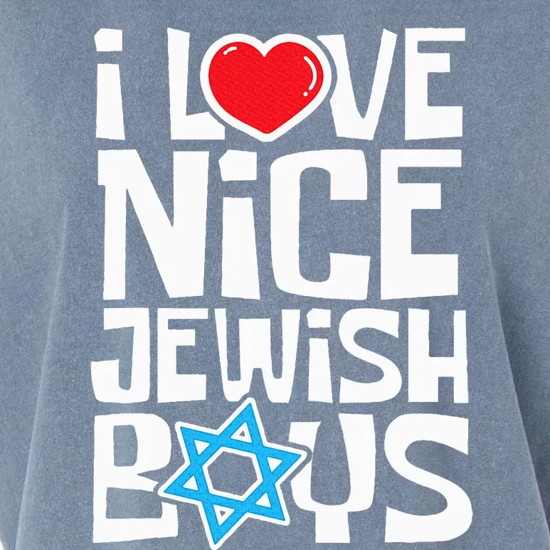 I Love Nice Jewish Jews Hebrews Israelites Hanukkah Garment-Dyed Women's Muscle Tee