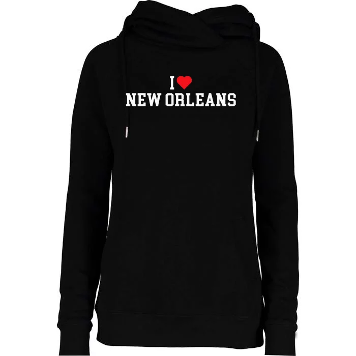 I Love New Orleans La Throwback Design Classic Womens Funnel Neck Pullover Hood