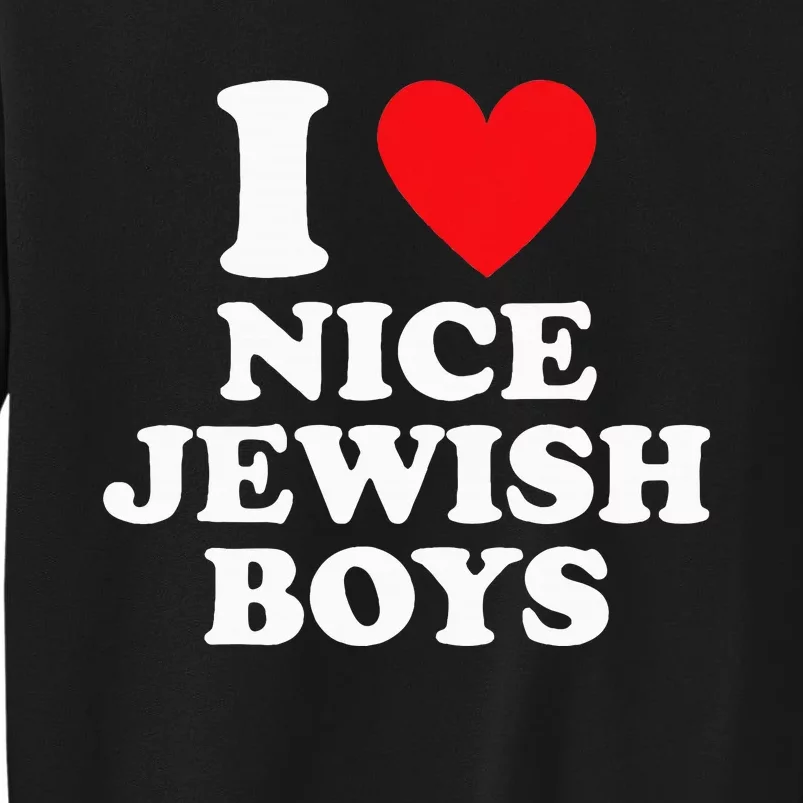 I Love Nice Jewish Funny Hanukkah Present Tall Sweatshirt