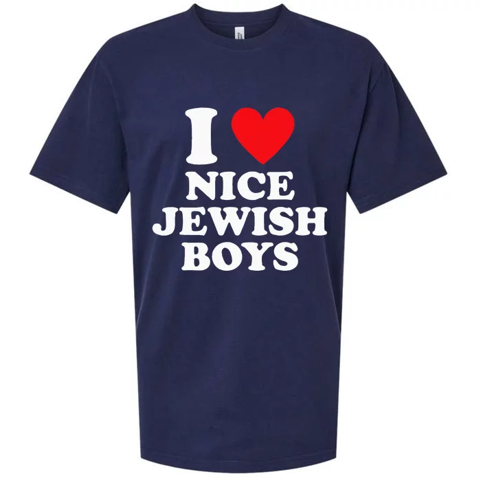 I Love Nice Jewish Funny Hanukkah Present Sueded Cloud Jersey T-Shirt