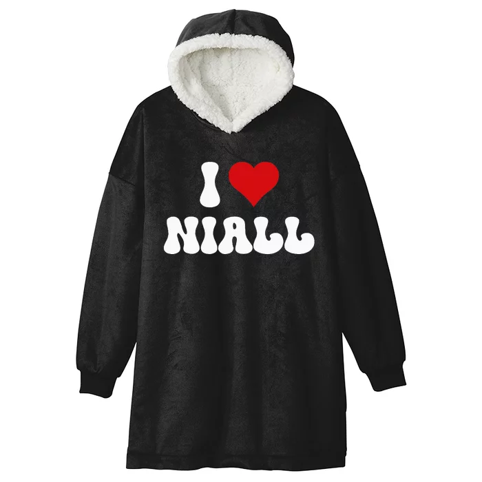 I Love Niall I Heart Niall ValentineS Day Hooded Wearable Blanket