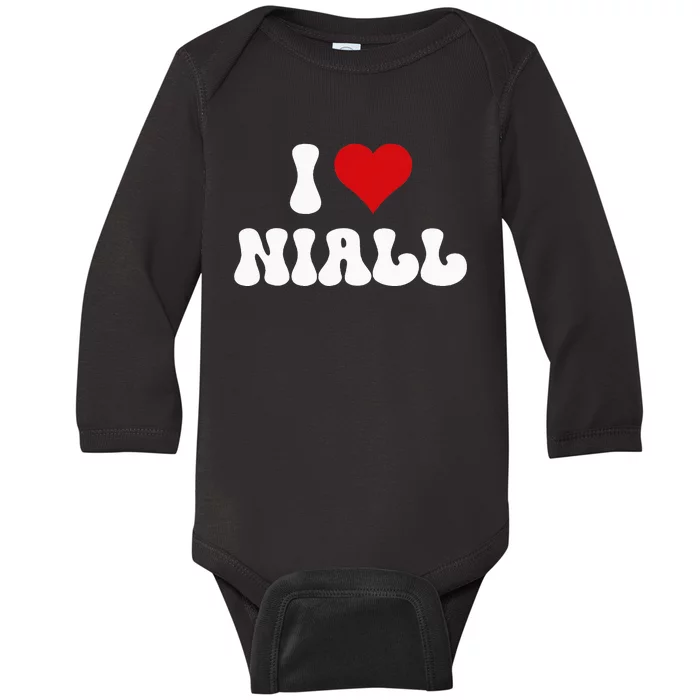 I Love Niall I Heart Niall ValentineS Day Baby Long Sleeve Bodysuit