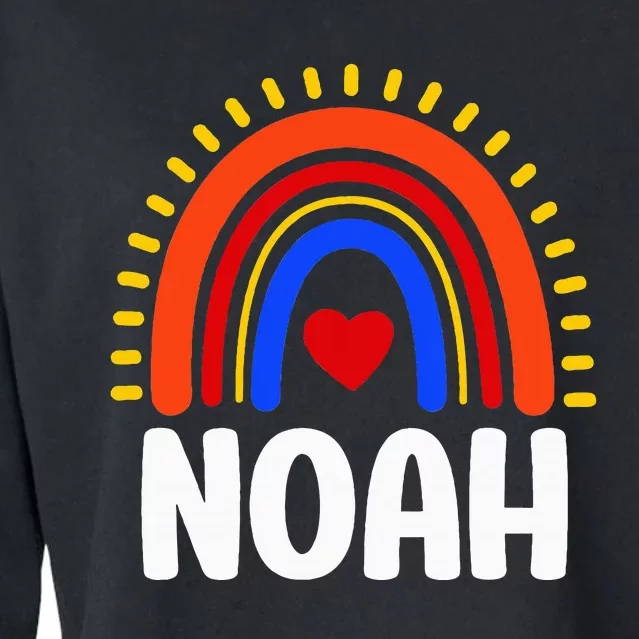 I Love Noah Cute Noah Rainbow Cropped Pullover Crew