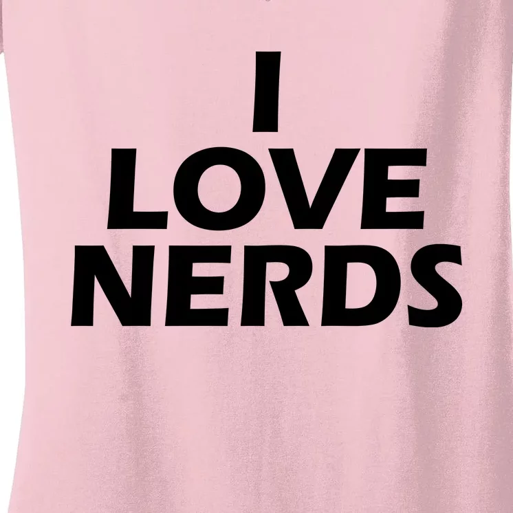 I Love Nerds Women's V-Neck T-Shirt