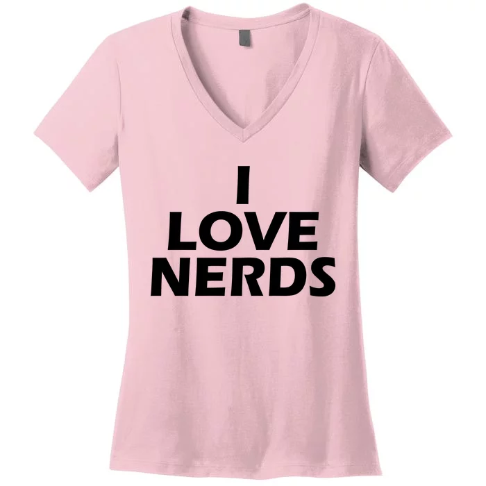 I Love Nerds Women's V-Neck T-Shirt